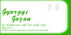 gyorgyi gozon business card